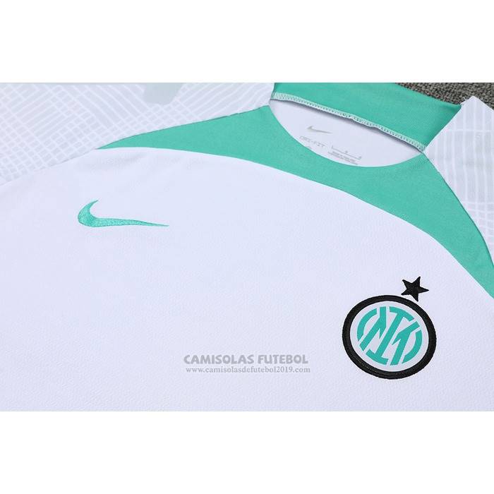 Fato de Treino Inter de Milao Manga Curta 2022-2023 Branco - Calcas Curta
